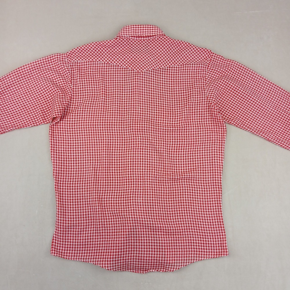 VTG Montgomery Ward 15-15.5 Medium Mens Shirt Western Dagger Collar 70s 21x26 - Picture 11 of 14